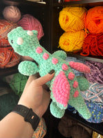 Dragon Crochet Plushie - Seaglass and Bubblegum