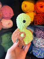 Booty Turtle Crochet Plushie - Key Lime & Acorn
