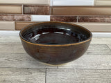 19 oz Green Tea over Root Beer Ceramic Bowl