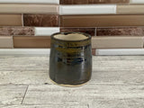 Mirror Black Cat Food Bowl Pedestal