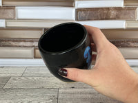 11 oz Black Jellyfish Ceramic Thumb Indent Cup