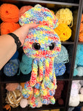 Squid Crochet Plushie - Rainbow