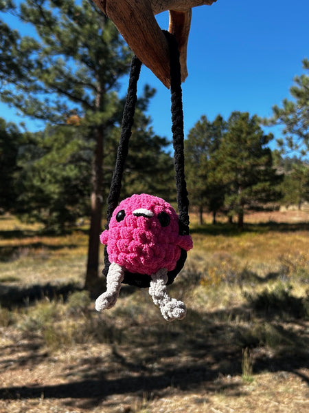 Flamingo on a Swing Crochet Plushie