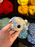 Pocket Whale Crochet Plushie - Subtle Trans Flag