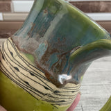 14 oz Aurora Green over Green Opal Lined Ceramic Mug