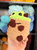Capybara w/ Frog Hat Crochet Plushie