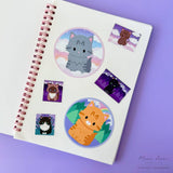 Wishing Star Black Cat: Reusable Hard Cover Sticker Book