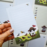 Bird-Watcher Cat Checklist Notepad