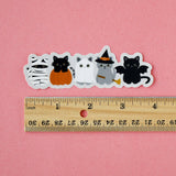 Cute Spooky Kittens 4x1-in. Vinyl Cat Sticker