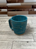 7.5 oz Blue Drippy Ceramic Mug