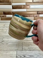 13 oz Blue Marbled Ceramic Mug