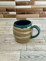 13 oz Blue Marbled Ceramic Mug