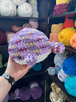 Whale Crochet Plushie - Purple Tie-dye