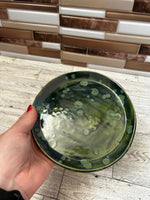 Green Crystal Ceramic 6.5" Diameter Circle Plate