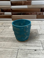 7.5 oz Blue Drippy Ceramic Mug