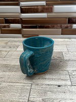 7.5 oz Blue Drippy Ceramic Mug