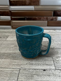 7.5 oz Blue Drippy Ceramic Mug