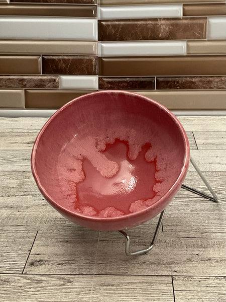 10 oz Raspberry Mist Flux Ceramic Bowl