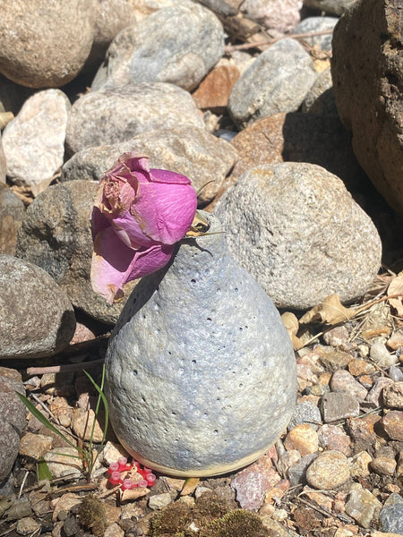 4.5 in tall Lava colored Handmade Ceramic Vase