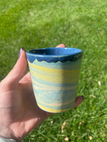 6 oz Blue Marbled Cup