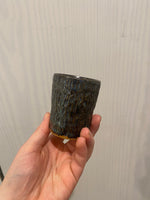 4.5 oz Blue Grey Carved Cup