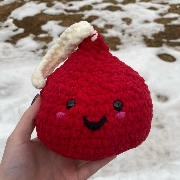 Hershey Kiss Crochet Plushie - Red