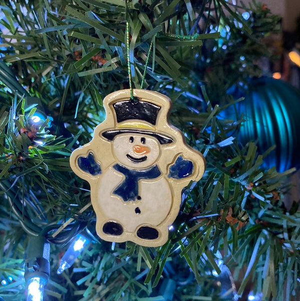 Snowman Ceramic Ornament