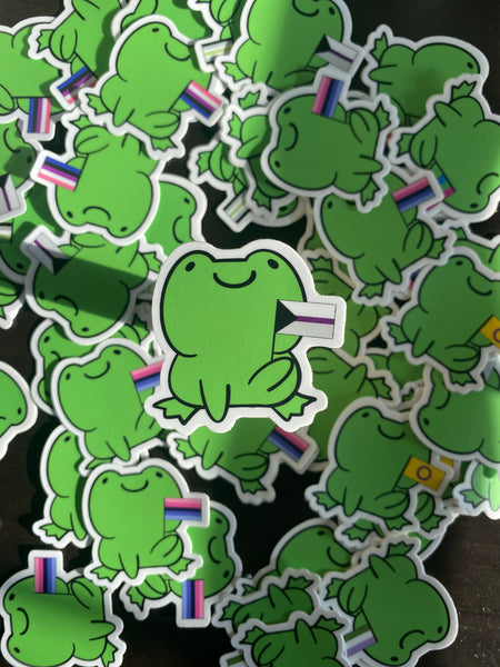 LGBTQ Frog Sticker