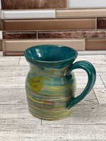 8 oz Blue Marbled Conversation Heart Mug