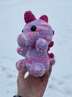 Dinosaur Crochet Plushie - Purple/Pink