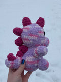 Dinosaur Crochet Plushie - Purple/Pink