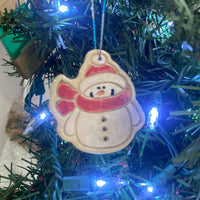 Snowman Ceramic Ornament