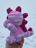 Dinosaur Crochet Plushie - Purple/Pink