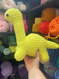 Brontosaurus Crochet Plushie - Sparkle Green