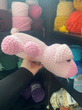 Sleeping Pig Crochet Plushie