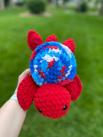 Turtle Crochet Plushie - 4th of July