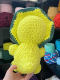 Green Triceratops Crochet Plushie