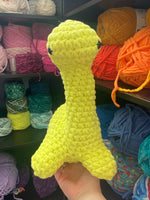 Brontosaurus Crochet Plushie - Sparkle Green