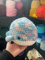 Whale Crochet Plushie - Subtle Transgender Flag