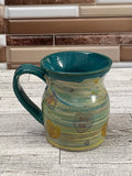 8 oz Blue Marbled Conversation Heart Mug