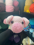 Sleeping Pig Crochet Plushie