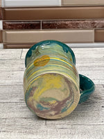 8 oz Blue Marbled Conversation Heart Mug