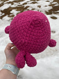 Whale Crochet Plushie - Hot Pink