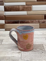 6 oz Pink and White Marbled Conversation Heart Mug