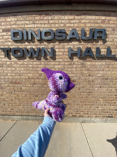 Parasaurolophus Crochet Plushie