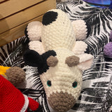 Sleeping Cow Crochet Plushie