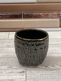 5 oz Dark Brown Carved Cup