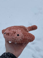 Stingray Crochet Plushie - Orange Tie-Dye