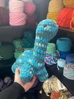 Brontosaurus Crochet Plushie - Stormy Ocean