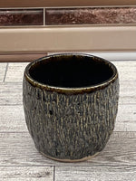 5 oz Dark Brown Carved Cup